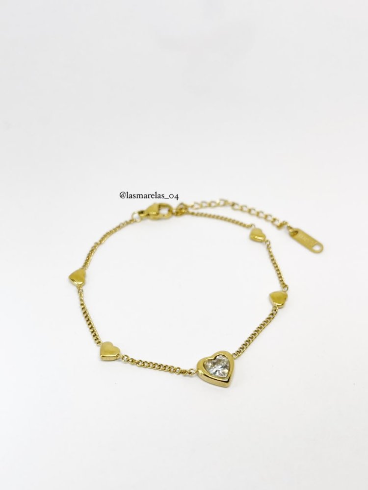Pulsera de corazon diamante