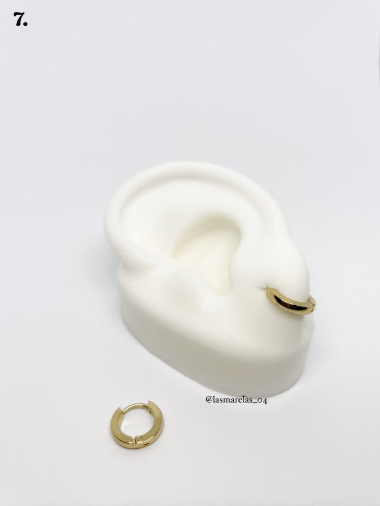 Argollas redondas lisas N° 7 - Acero Inoxidable
