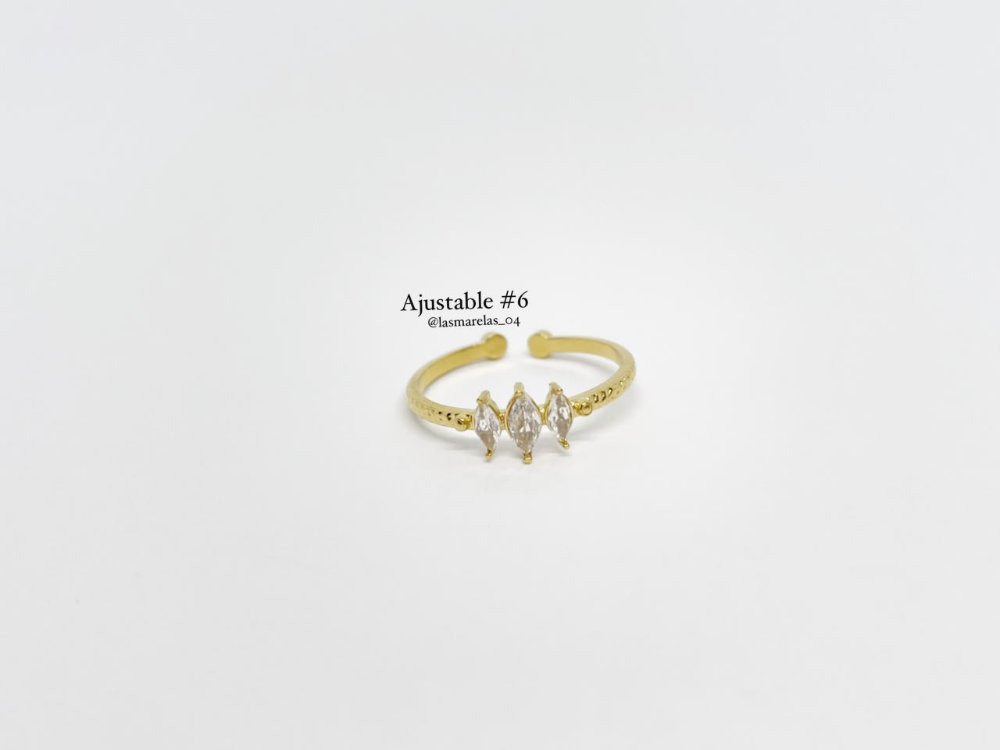 Anillo # 6 con piedritas