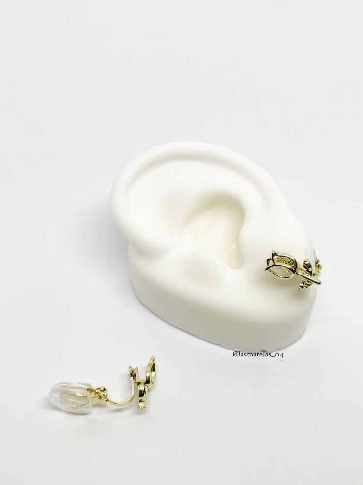 Aritos de prensar tulipan