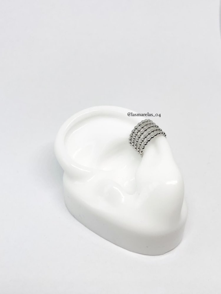 Ear cuff N° 17 Plateado - Laminado de Oro