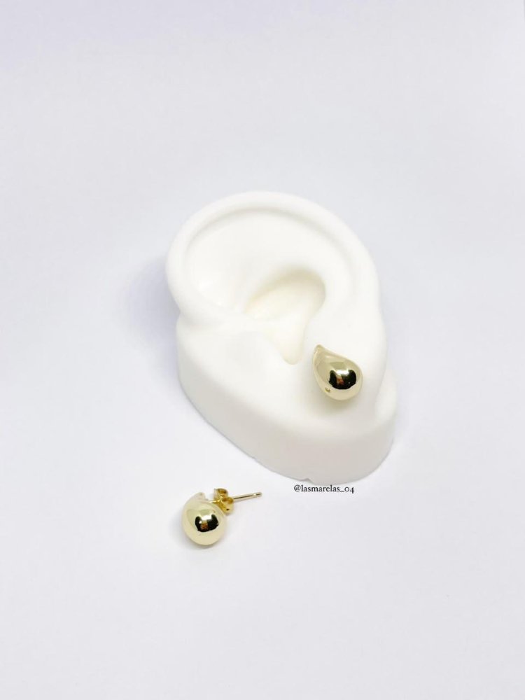 Aritos gotas pequeñas N° 3- Laminado de oro