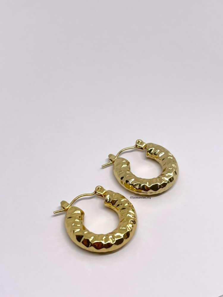 Argollas redondas relieve N° 12- Acero Inoxidable