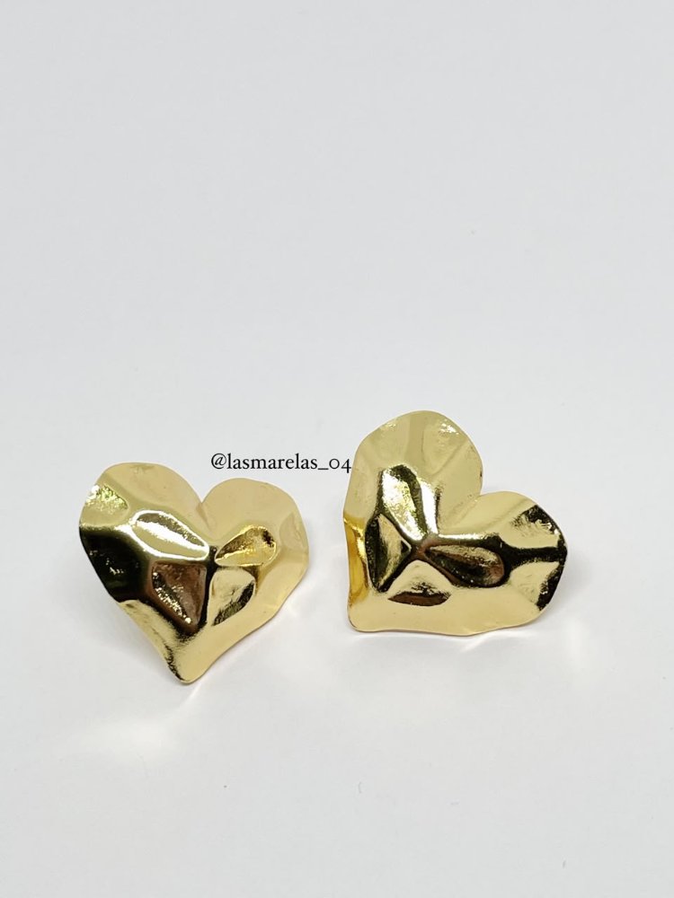 Aritos medianos corazon - Acero inoxidable