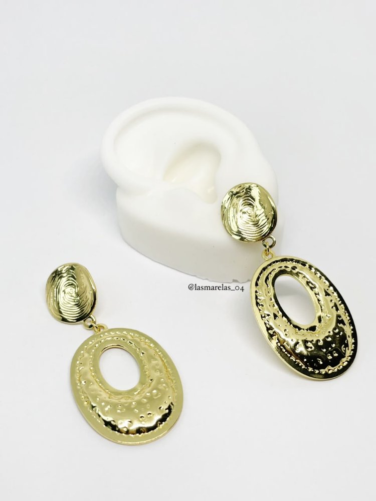 Aritos grandes doble circulo - Acero inoxidable