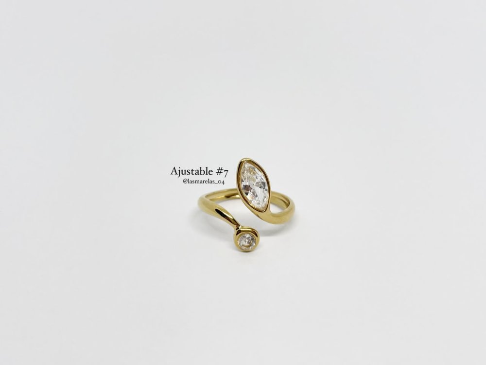 Anillo # 7 Piedra ovalada