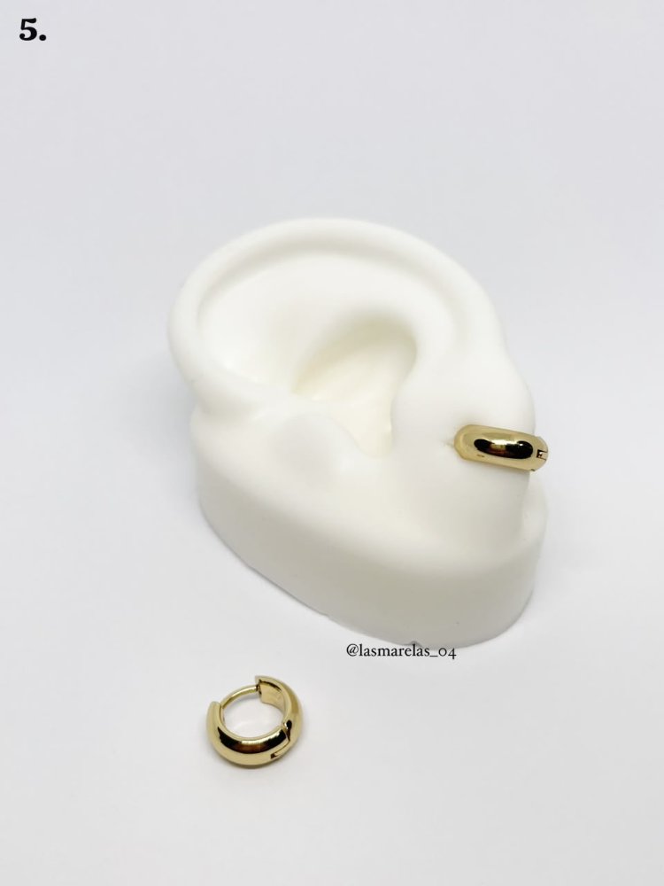 Argollas redondas lisas N° 5 - Acero Inoxidable