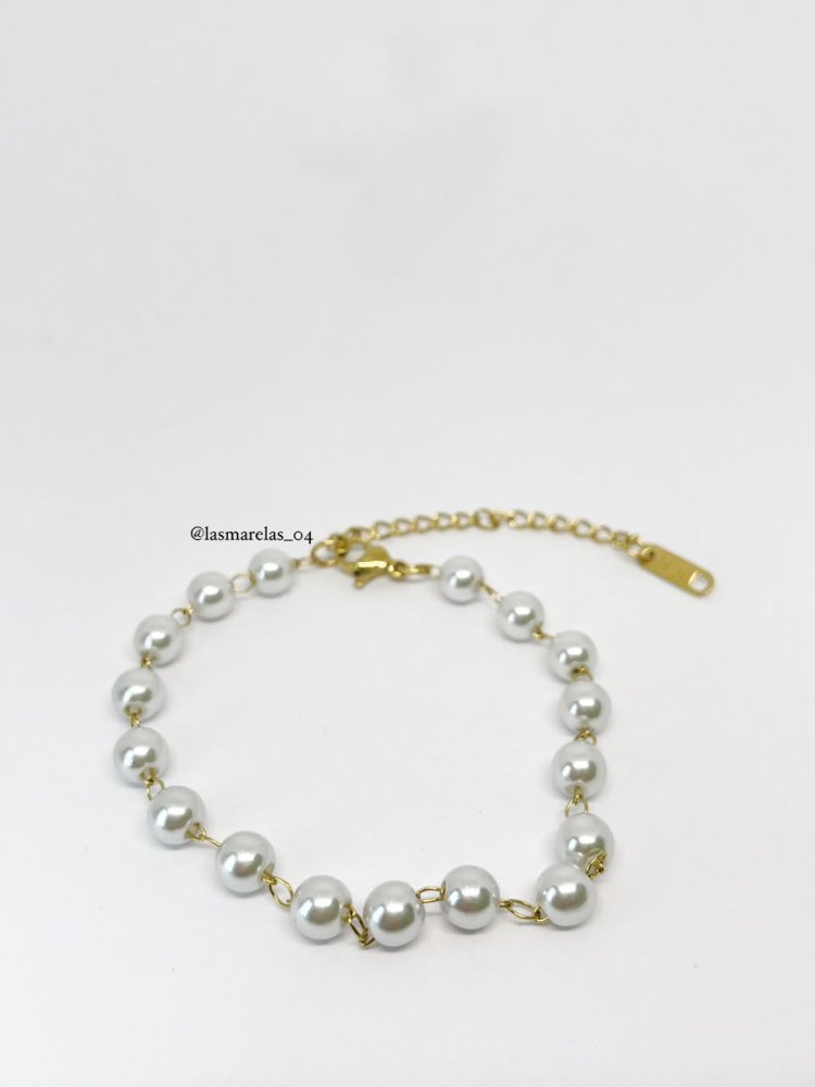 Pulsera de perlas grandes