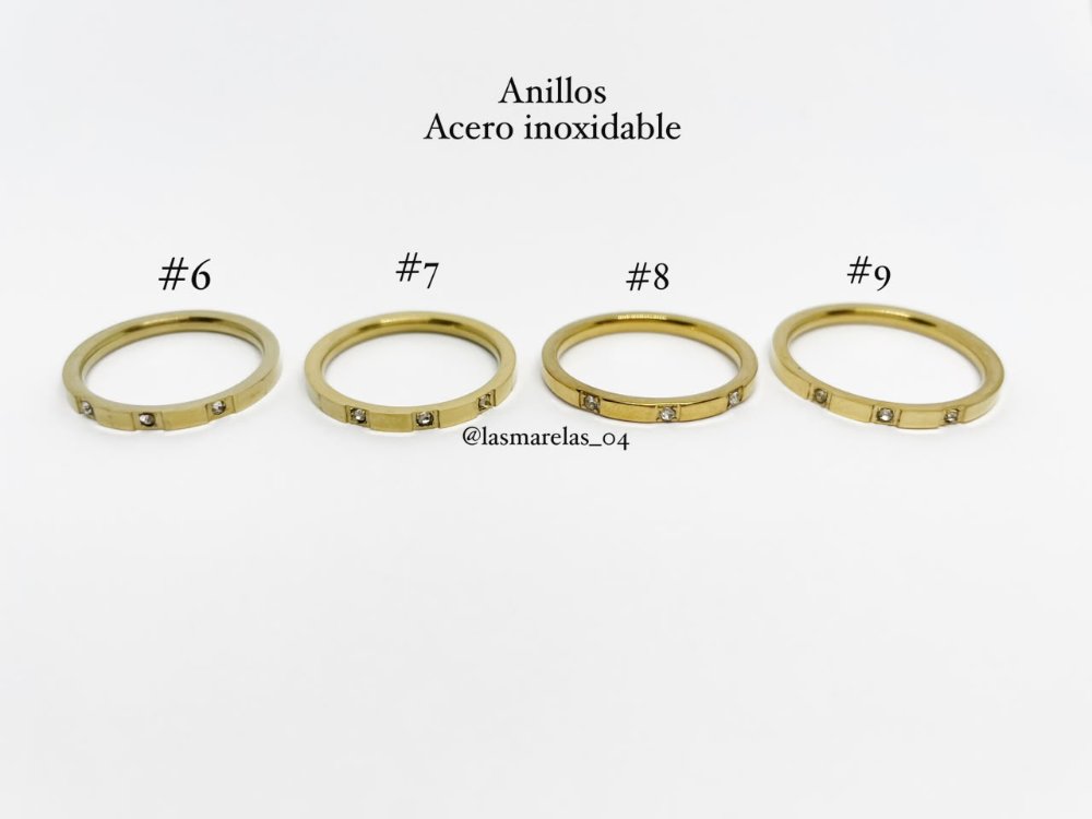 Anillo # 6 Piedra incrustadas