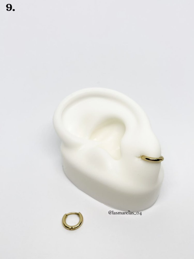 Argollas redondas lisas N° 9 - Acero Inoxidable