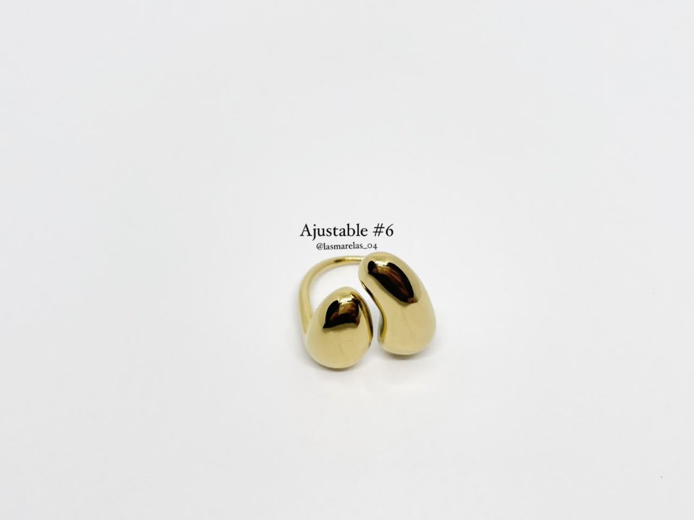 Anillo # 6  dos gotas estilo 1