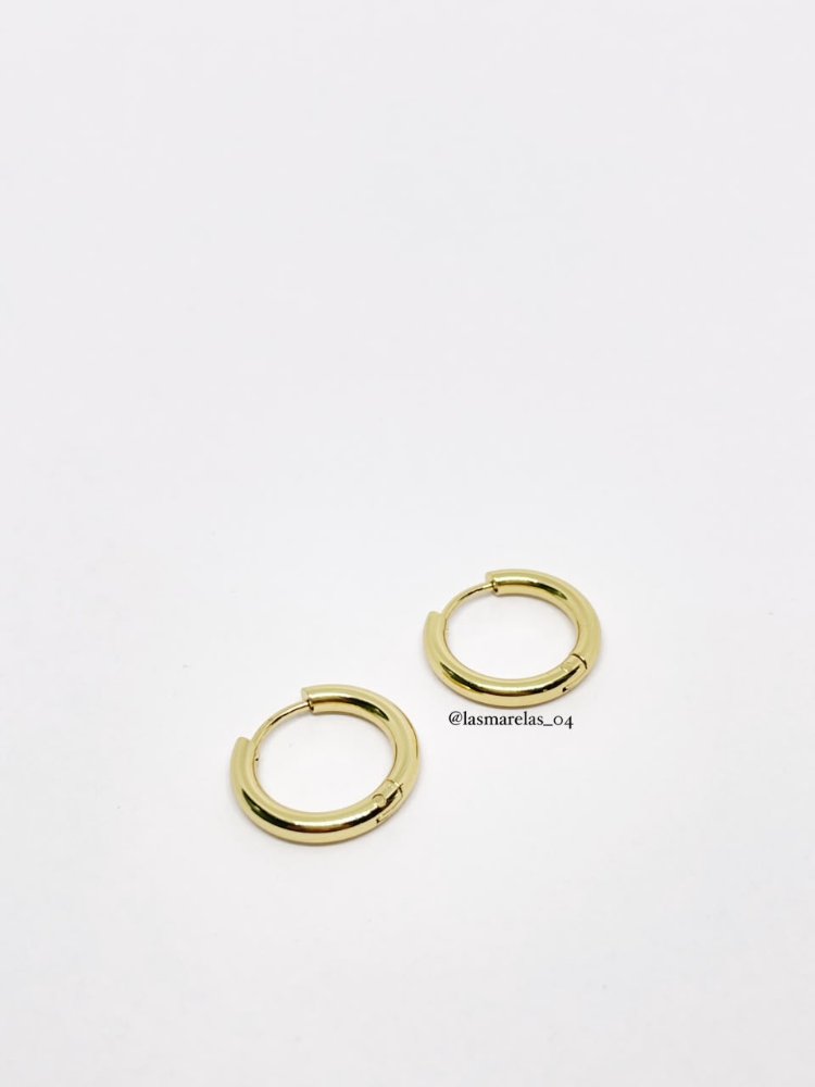 Argollas redondas lisa delgada  N° 32 - Acero Inoxidable