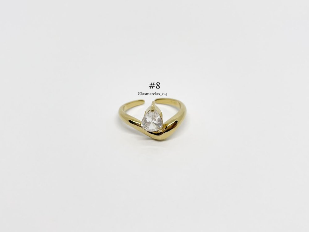 Anillo # 8 Piedra central