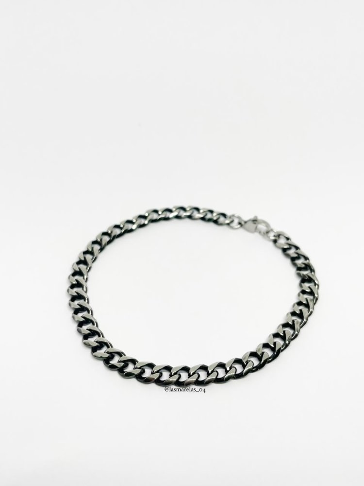 Pulsera color negro plateado Estilo 2