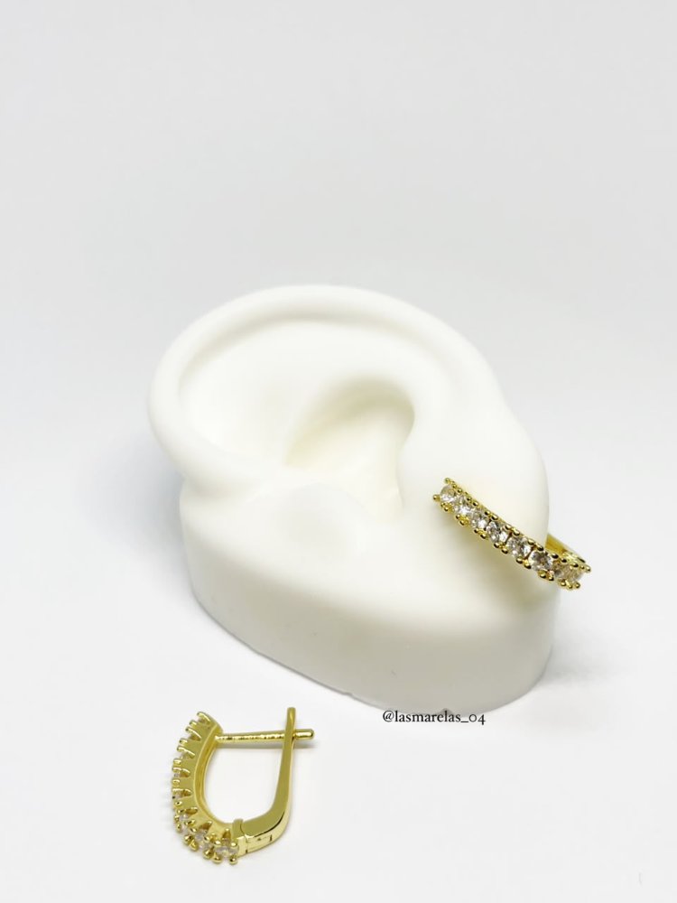 Argollas Piedritas N° 23 - Laminado de Oro