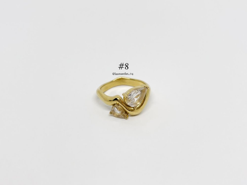 Anillo # 8 Dos piedras
