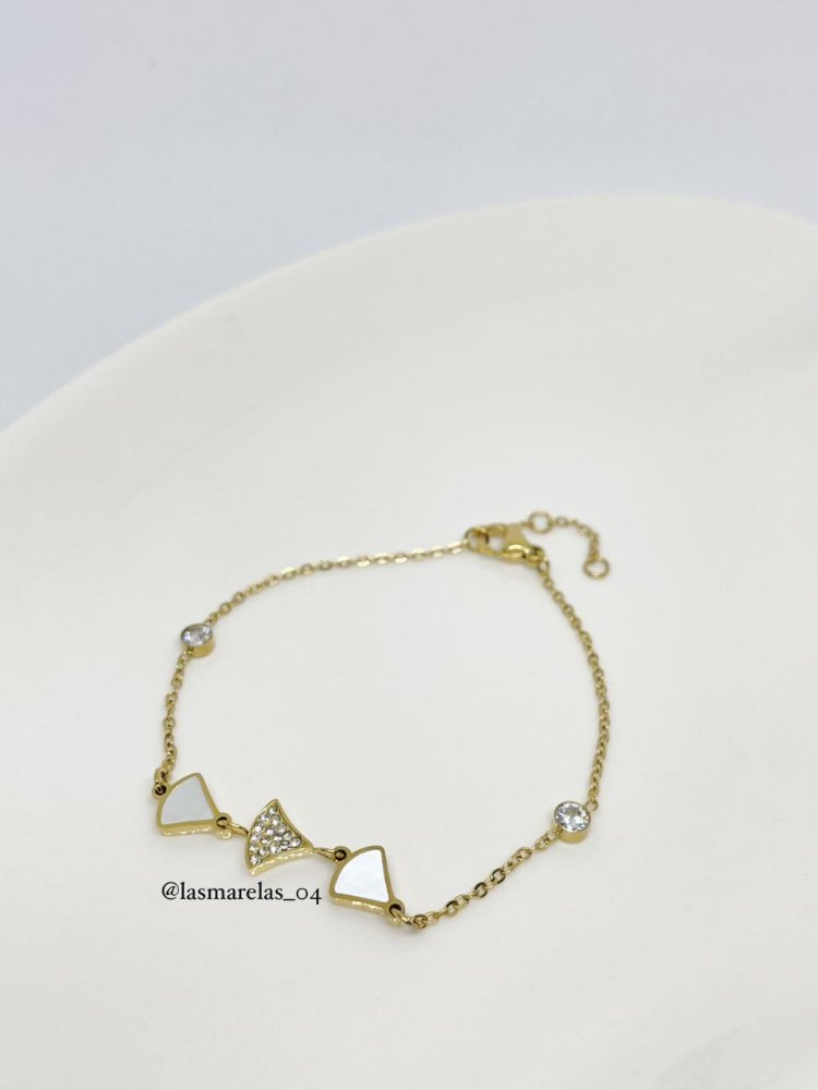 Pulsera triangulo blancos