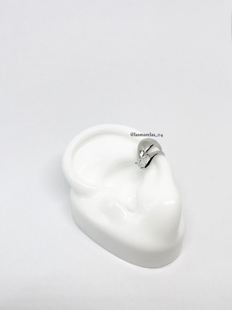 Ear cuff N° 16 Plateado - Laminado de Oro