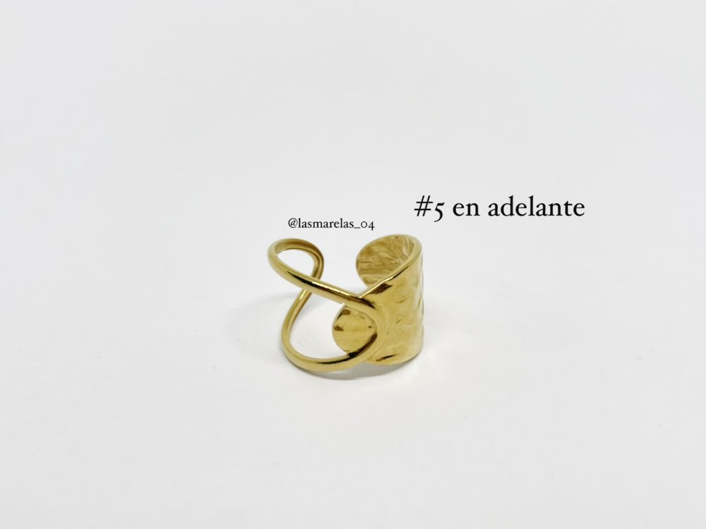 Anillo cadena #5 ajustable - Acero inoxidable