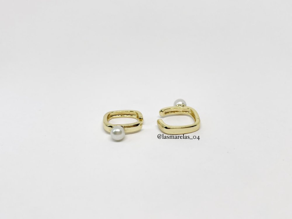 Ear cuff N° 9 Perla  - Laminado de Oro