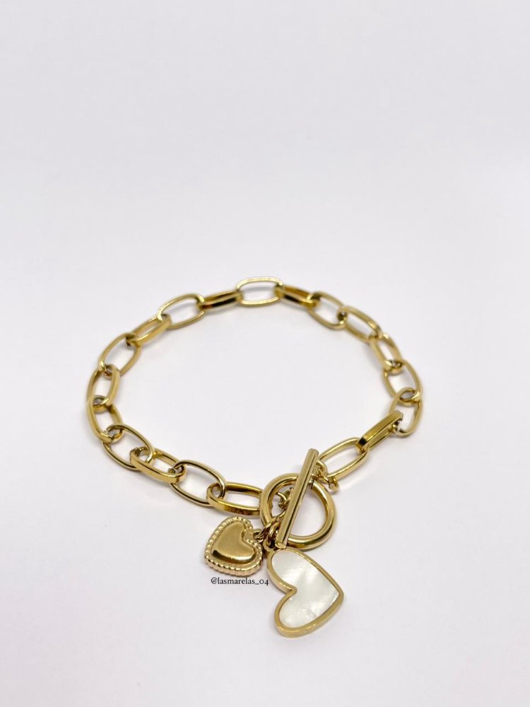 Pulseras de corazon colgante