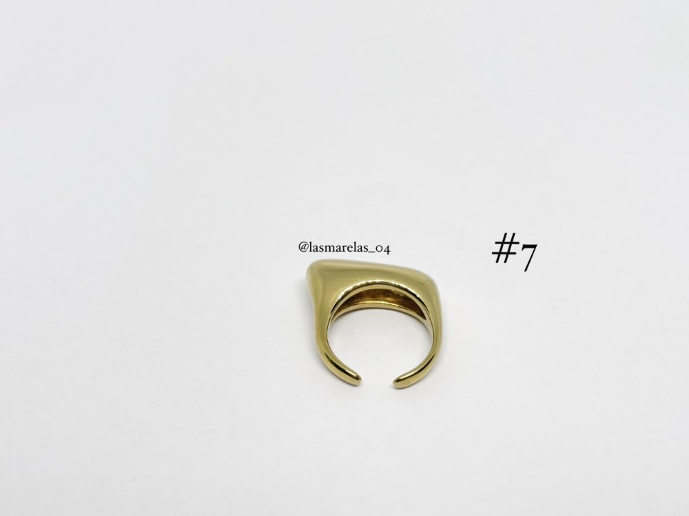 Anillo liso #7 ajustable- Acero inoxidable