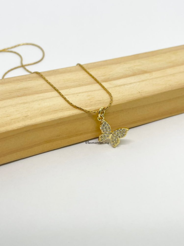 Cadena de Mariposa con piedritas