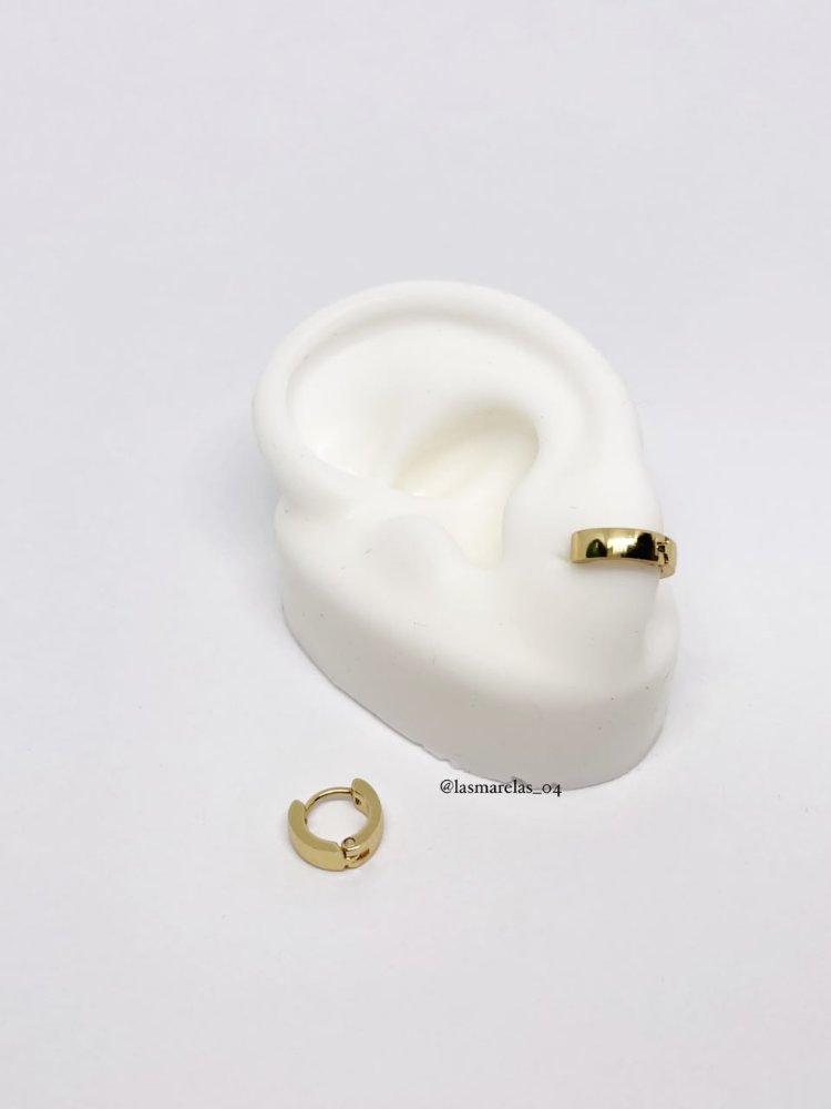 Argollas redondas lisas mini N° 2 - Acero Inoxidable