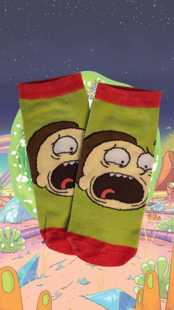 Calcetines cortos Morty gritando