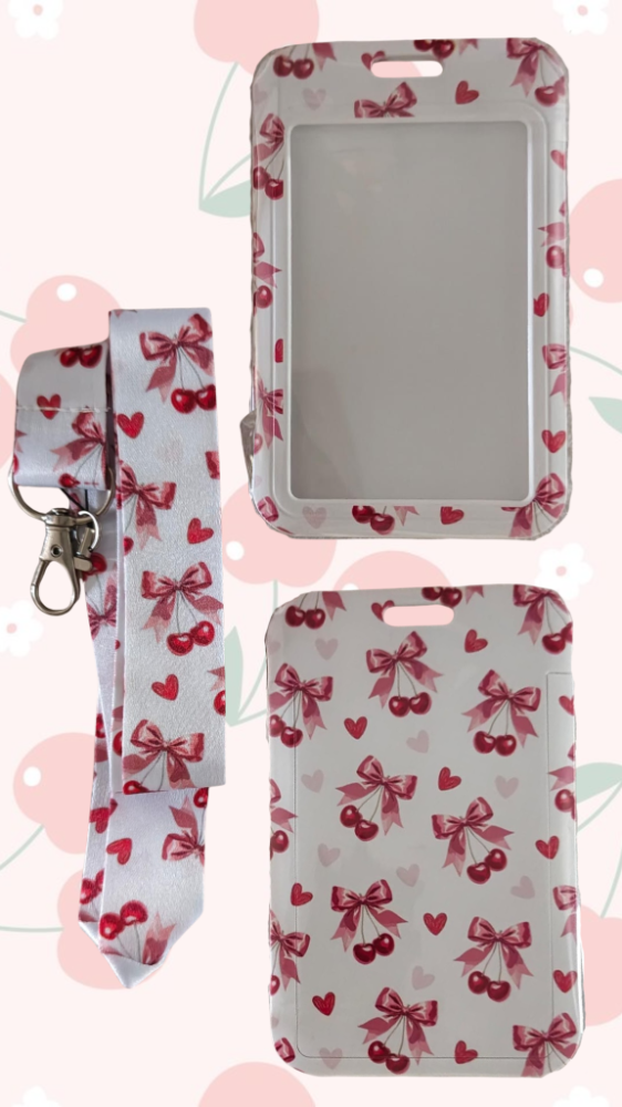 Porta carnet Cerezas