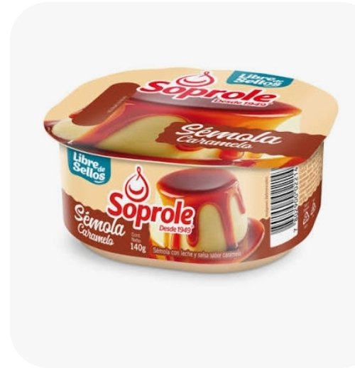 SEMOLA SOPROLE CON SALSA DE CARAMELO