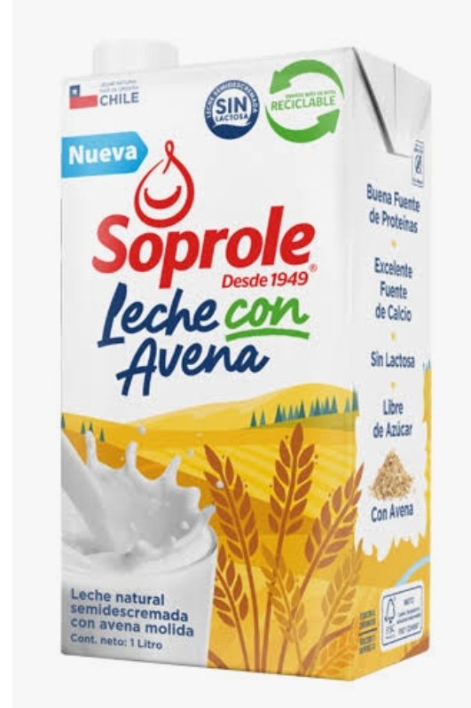 LECHE CON AVENA SOPROLE 1LTR