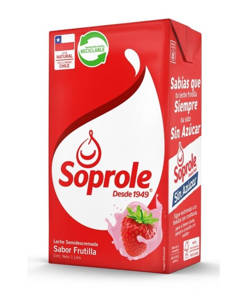 LECHE FRUTILLA 1LT