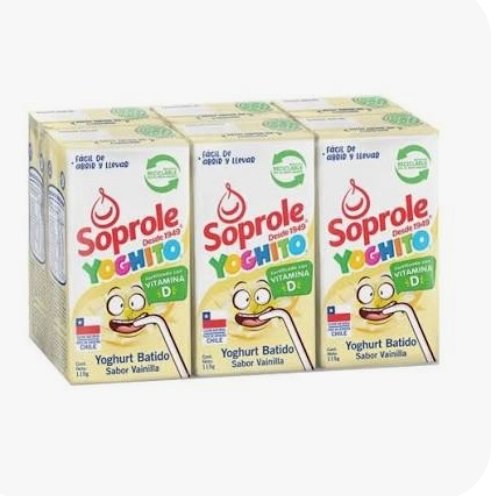 OFERTA...!!! YOGHITO CAJITA  VAINILLA 115G X 6UN