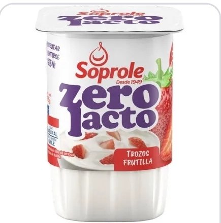 YOGHURT  ZEROLACTO SOPROLE CON TROZOS DE FRUTILLA 155GR