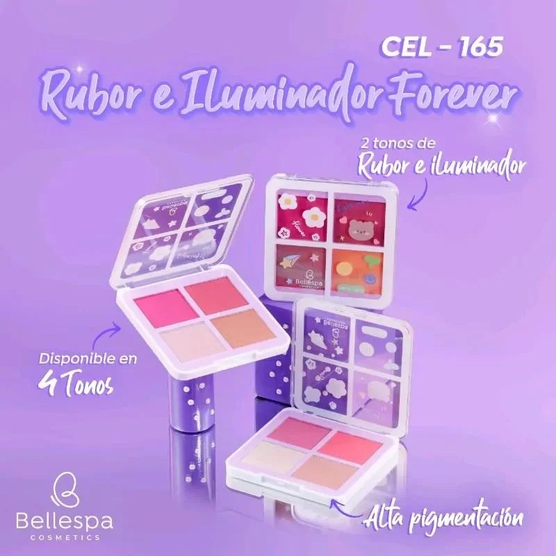 Kit Rubor y Iluminador Eyeshadow Bellespa