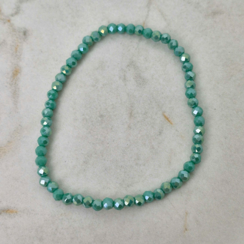 PULSERA ELASTIZADA FULL CRISTALES CHICOS - VERDE