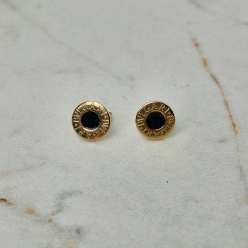 Aros acero dorado Bulgari mediano