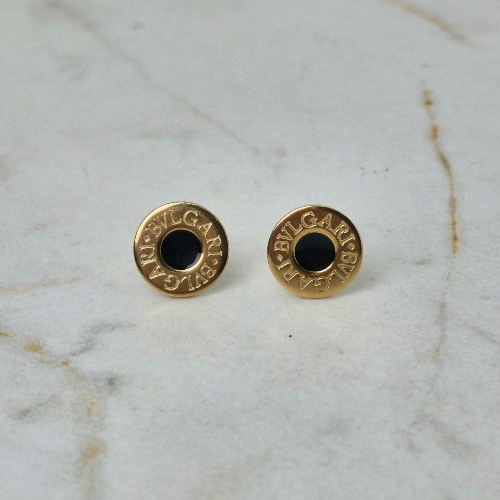 Aros acero dorado Bulgari grande