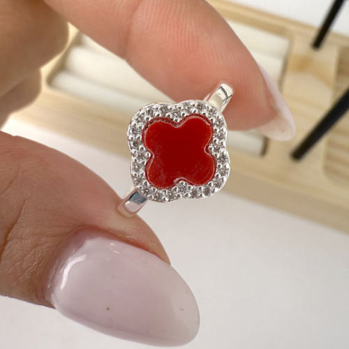 Anillo Trébol - Rojo