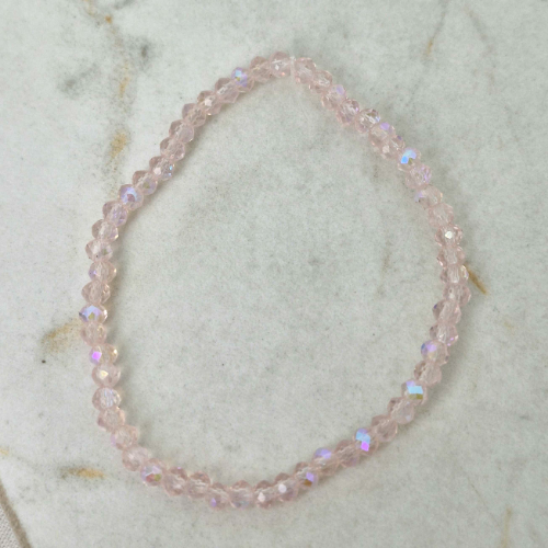 PULSERA ELASTIZADA FULL CRISTALES CHICOS - ROSA