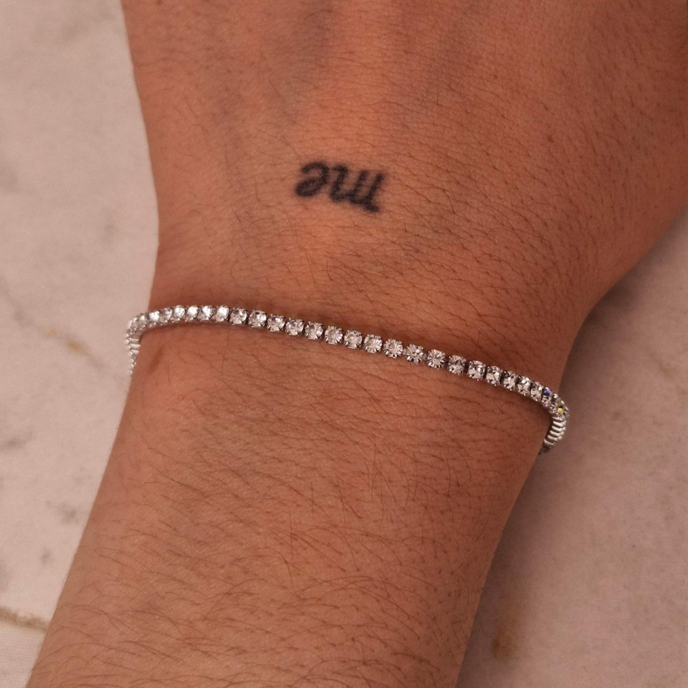 Pulsera full cubics transparentes chicos