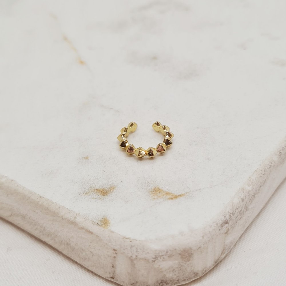 Cuff acero dorado - rombos