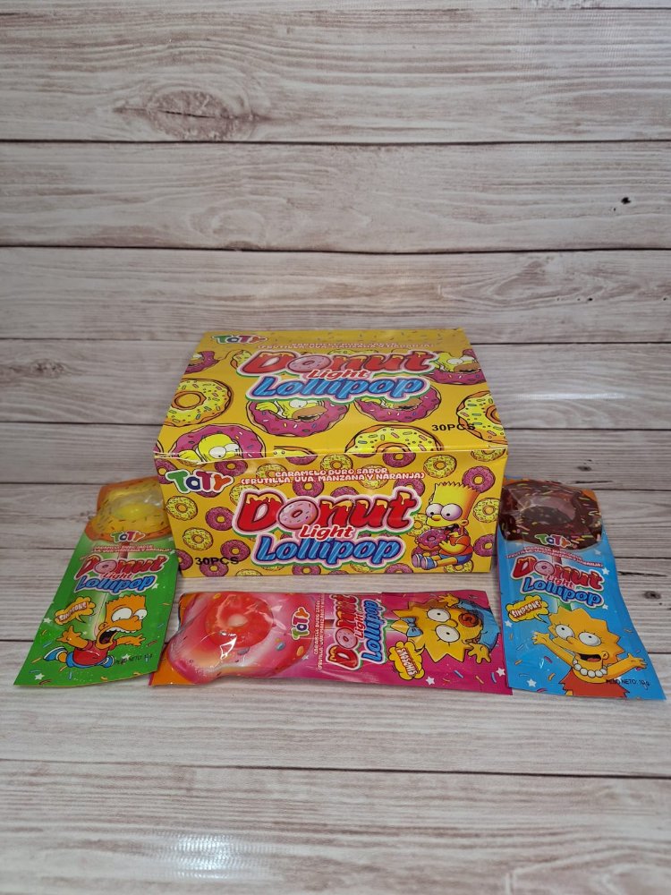 Chupetín dona Simpsons con palito luminoso