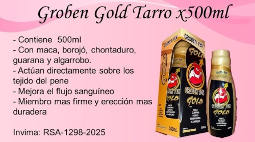 Tarro de Groben Penis Gold 500ml