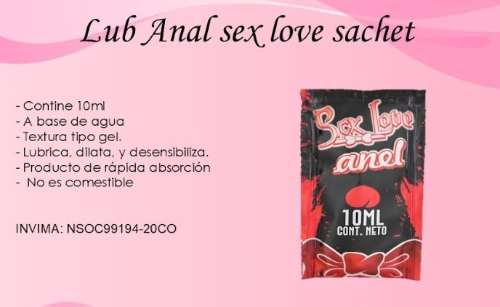 lubricante anal sex love sobre 10ml