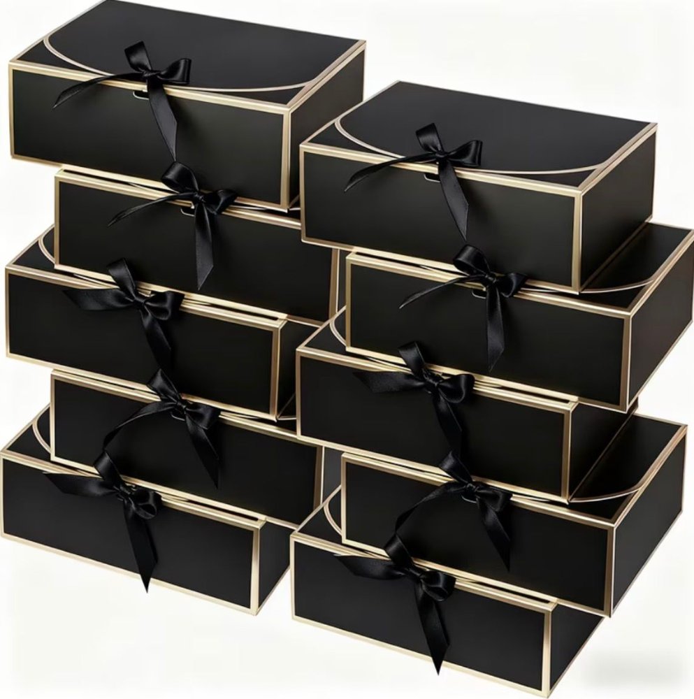 Caja Elegante Negro con Dorado TM Pequeño