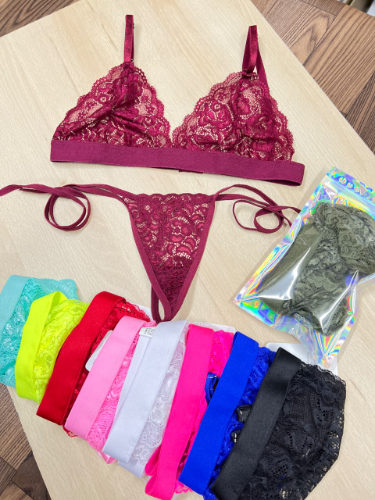 Conjunto Promo Encaje Panty de Amarrar Zafari