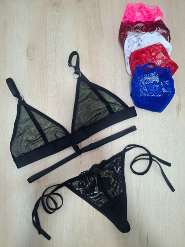 Conjunto Promo Panty Amarrar Corazon ZF