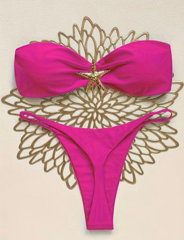 Vestido de Baño 2 piezas Straplee Fucsia TM